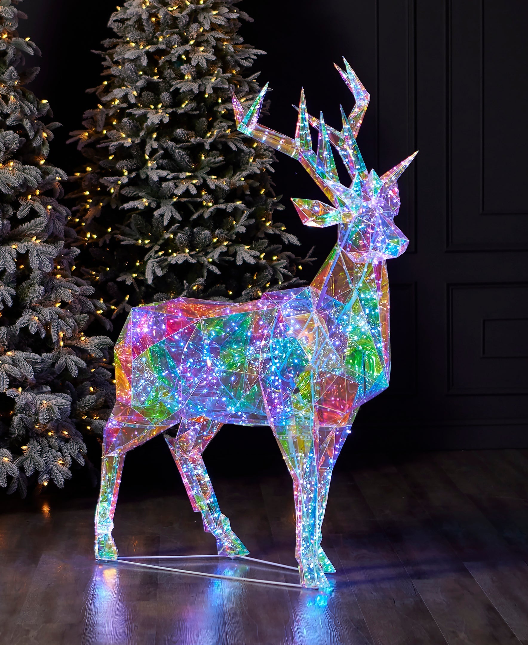 Iridescent LED Christmas Deer 57", LED lights
