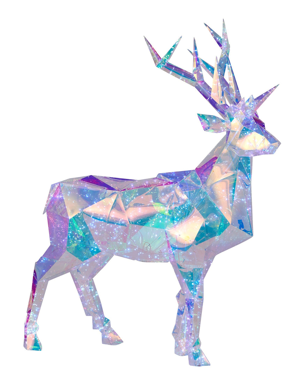 Iridescent LED Christmas Deer 57", LED lights