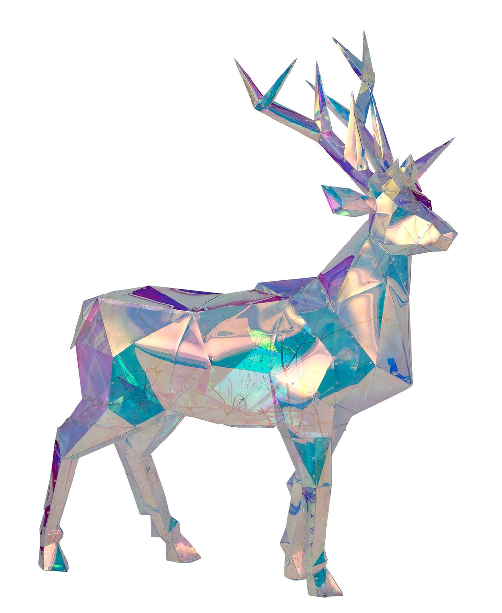 Iridescent LED Christmas Deer 57", LED lights
