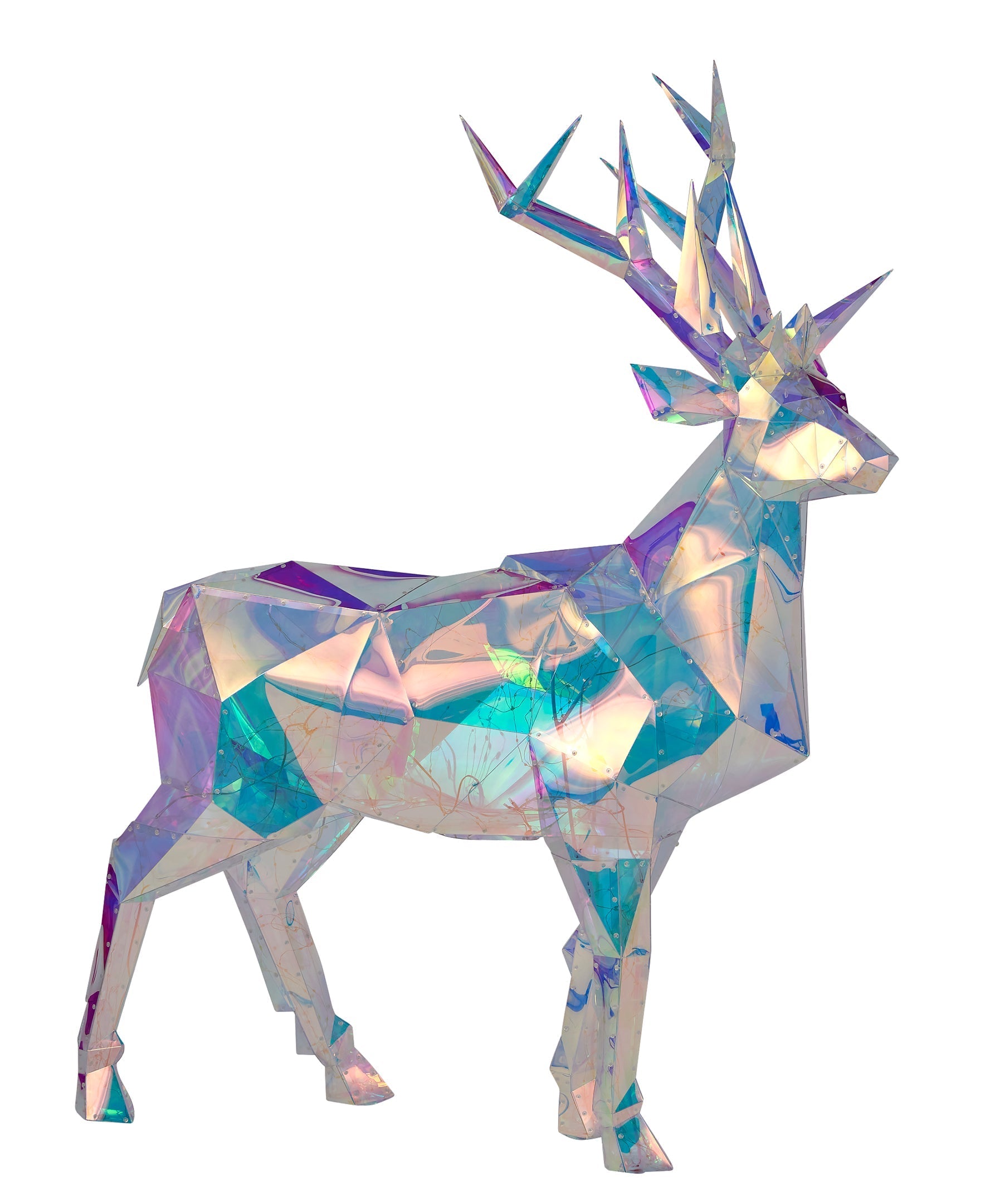 Iridescent LED Christmas Deer 57", LED lights