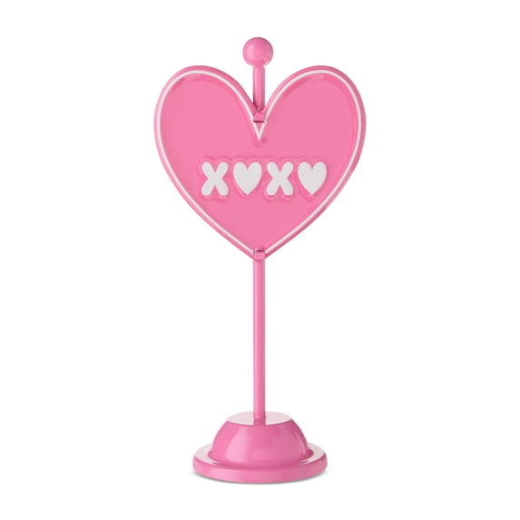 Valentine's Day - 7" Metal XOXO Heart Tabletop Sign