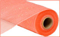 10"X10YD METALLIC MESH CORAL W/IRIDESCENT FOIL