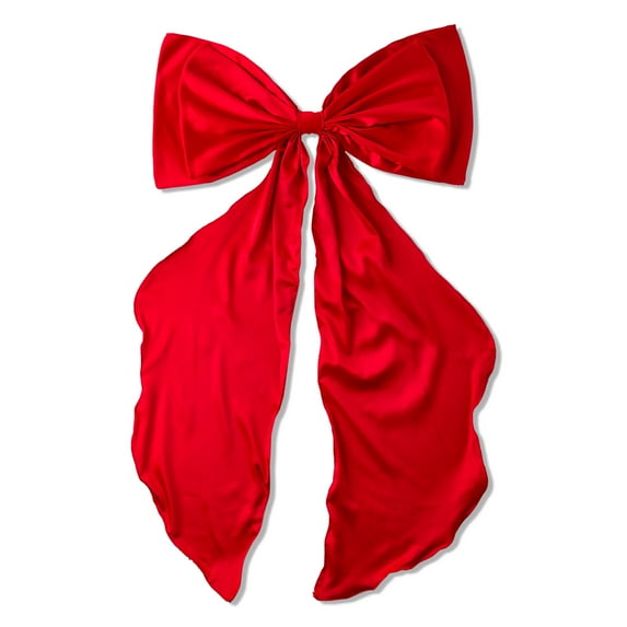 Christmas Carousel Collection - 35" Red Christmas Bow Tree Topper