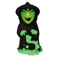 18" Green Lighted Blow Mold Witch