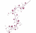 Cupid's Valentine 48" GLITTER HEART GARLAND