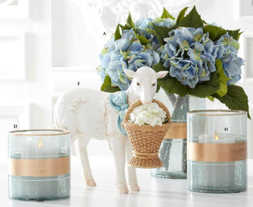 10.25" Resin Sheep with Basket