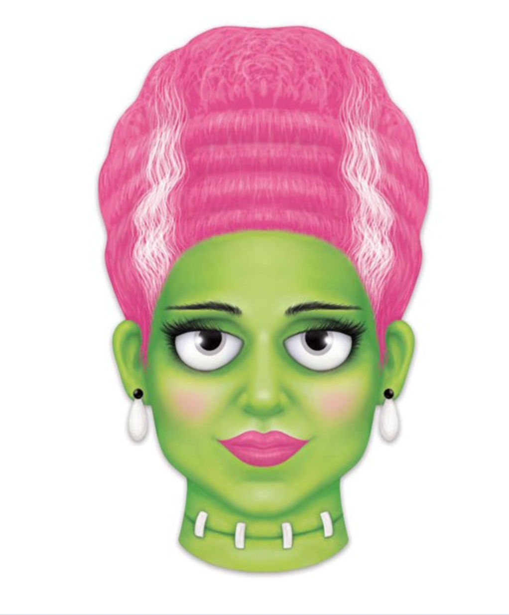12.5"H x 7.5"L Embossed Metal Pink Mrs. Frankenstein Sign