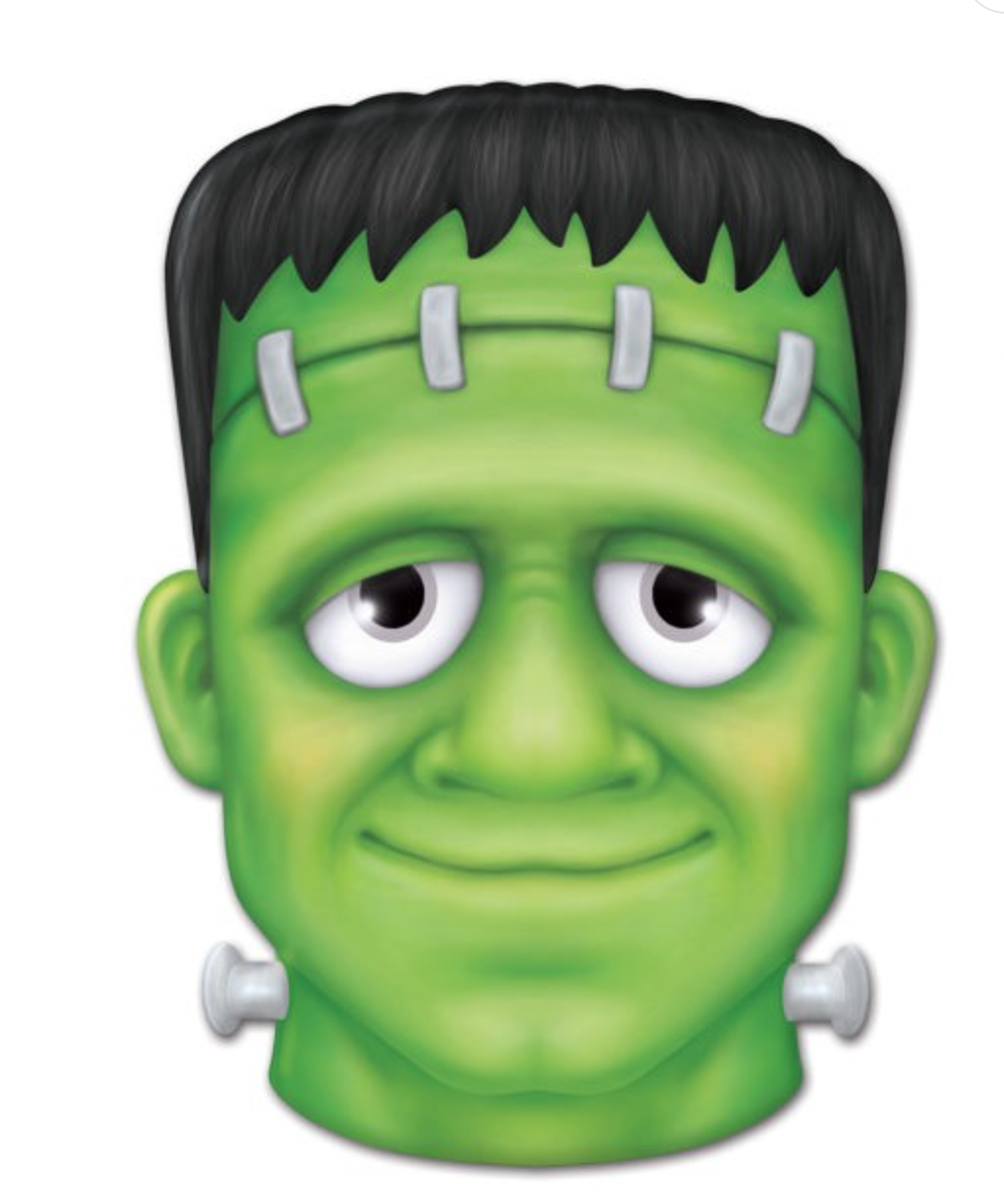 10"L x 7.25"H Metal Embossed Frankenstein Sign