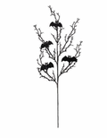 30"L GLITTER BAT/TWIG SPRAY, BLACK