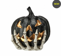 Halloween Carnival - 6" LED RESIN PUMPKIN ON HAND
