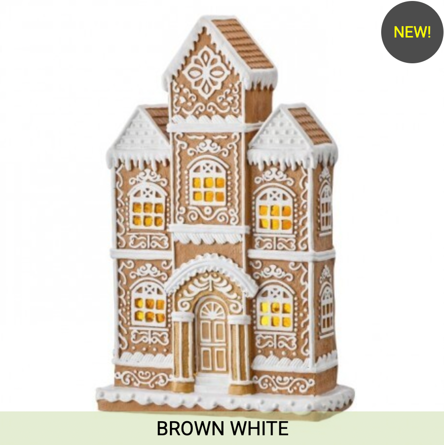 24" SUGAR & SPICE GINGERBREAD TUDOR HOUSE