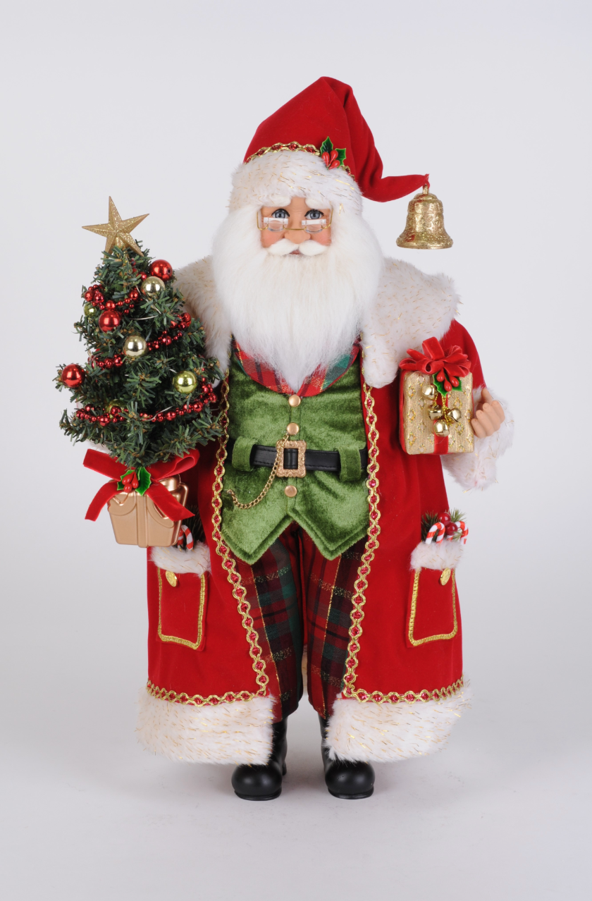 Christmas Carousel Collection - 19" Lighted Christmas Traditions Santa