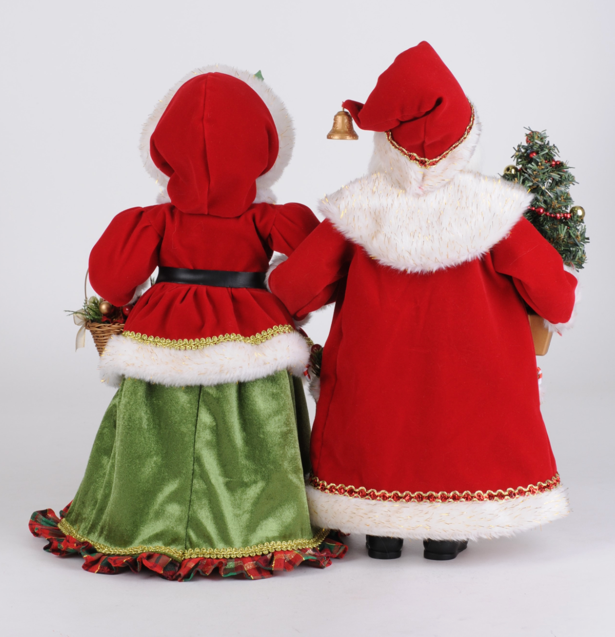 Christmas Carousel Collection - 17.5" Lighted Strolling Mr. & Mrs. Claus