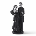 13" Black & Silver Resin Skeleton Couple