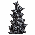 Halloween Carnival - 17" Battery Operated Cat Tree With Light Black