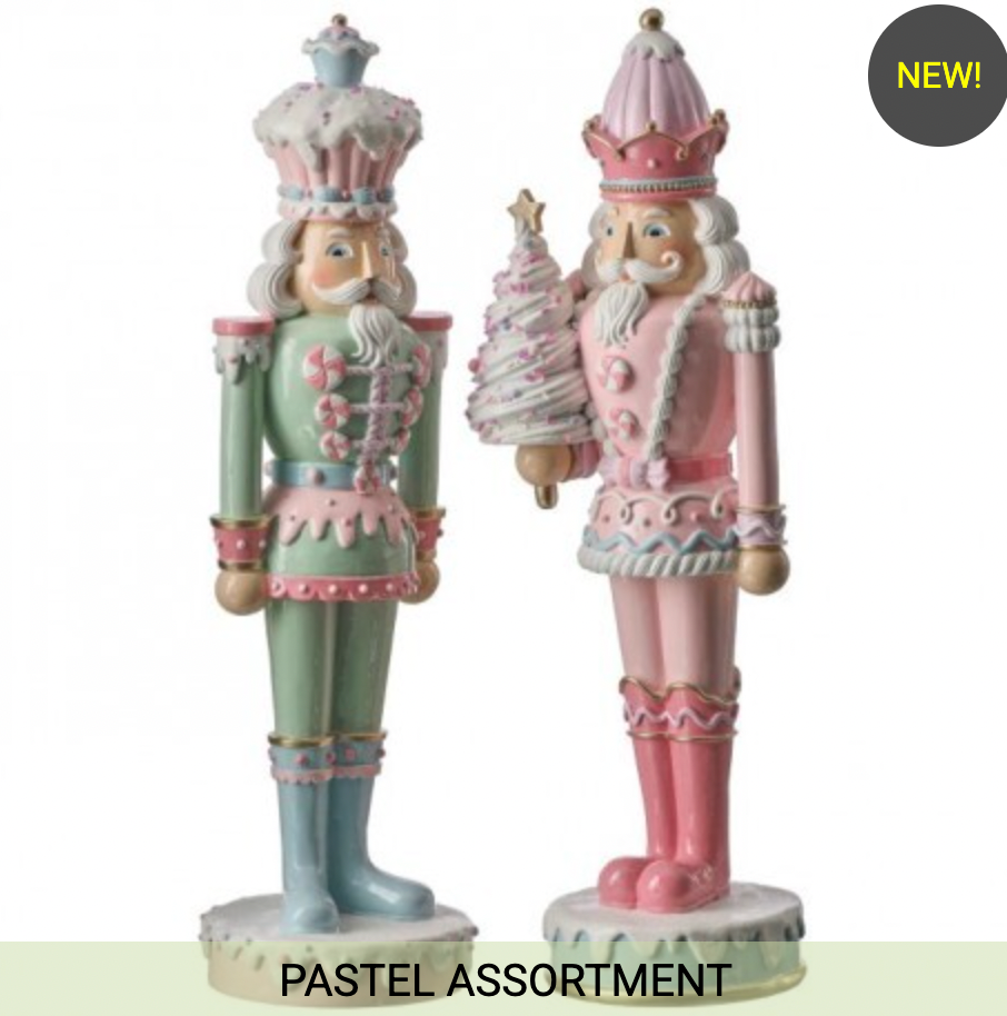 Santa's Sweet Shoppe Collection - 18" RESIN DESSERT TOY SOLDIER - SET OF 2