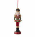 Christmas Carousel Collection - 6" Nutcracker with Red & Green Plaid Coat Ornament