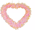 Cupid's Valentine - 14" PINK HEART TINSEL WREATH