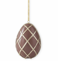 4.5" Chocolate & Gold Resin Easter Egg Ornament