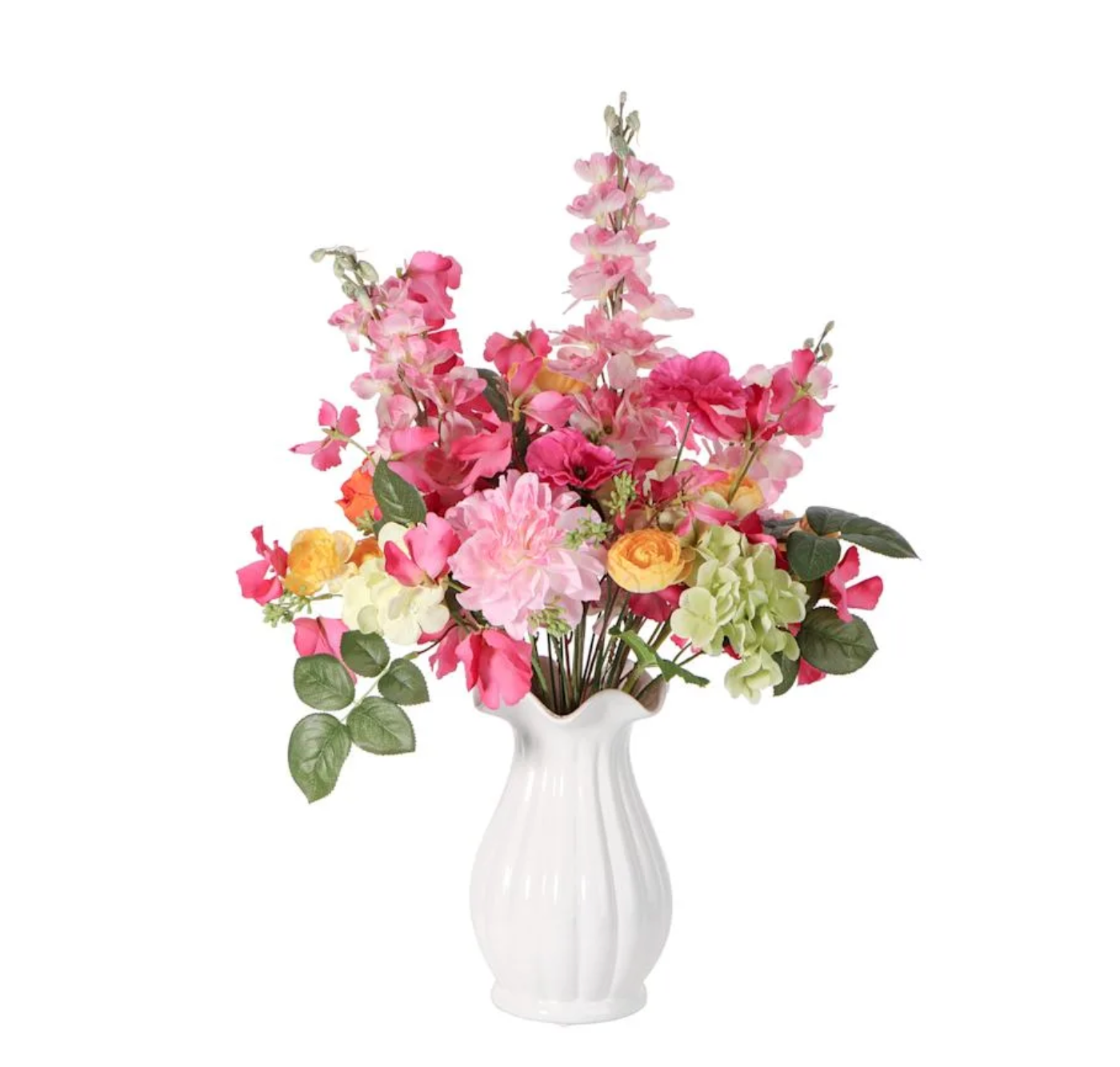 20" Pink Flower Arrangement in Magnesia Vase