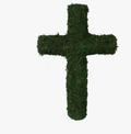 16"H MOSS CROSS 10.5"W