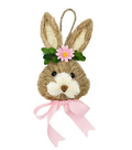 8" Sisal Bunny Head Ornament