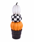 30.25" RESIN TRIPLE STACKED PUMPKIN IN BUSHEL BASKET