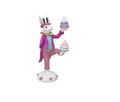 13" Resin Royal Easter Bunny Balancing Cakes - Pink