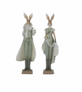 13" Sage Green & Cream Royal Bunnies - SET OF 2