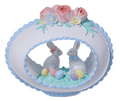 7" Resin Sugar Easter Egg with Bunnies