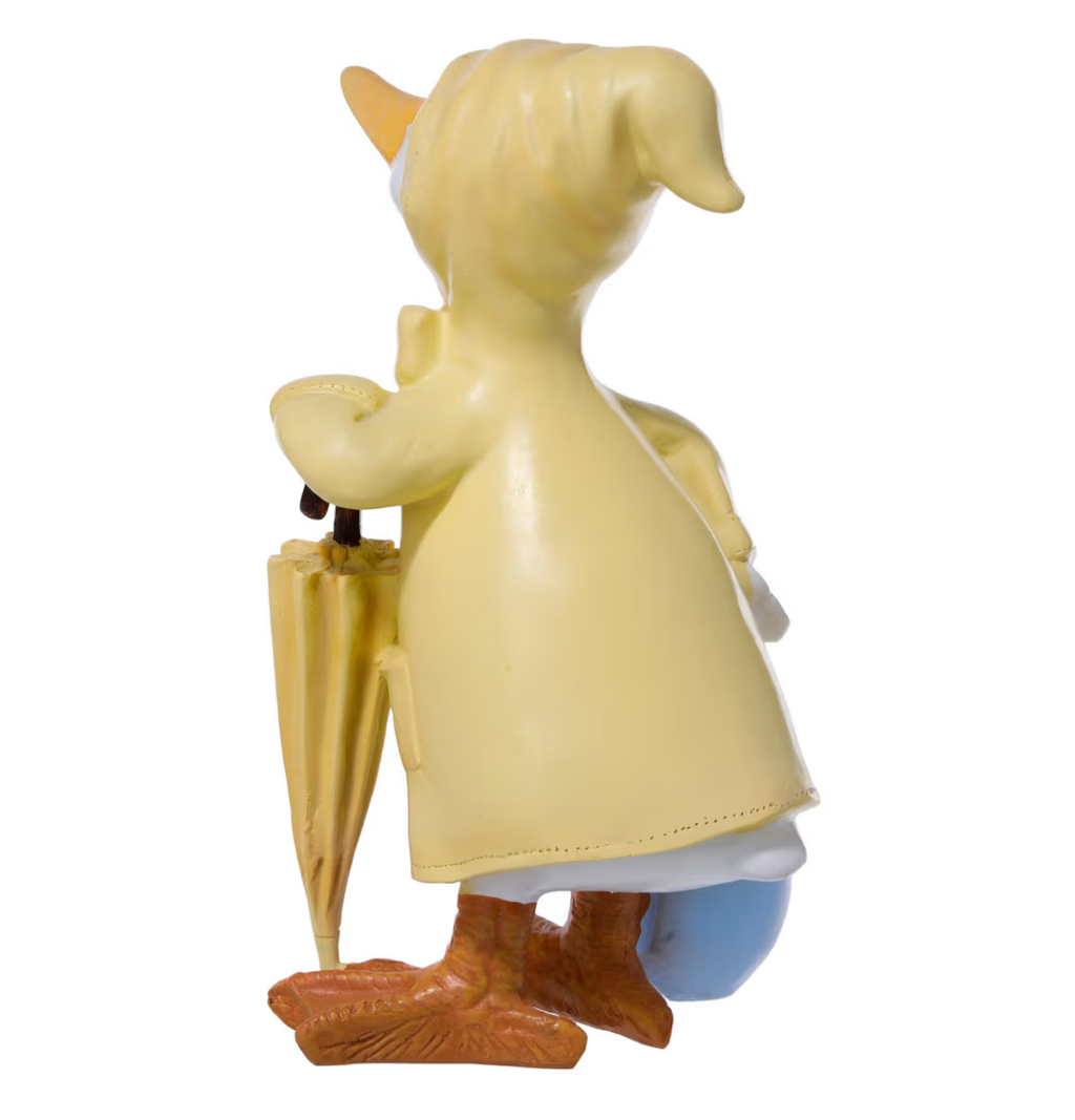 9" Resin Easter Duck in Raincoat