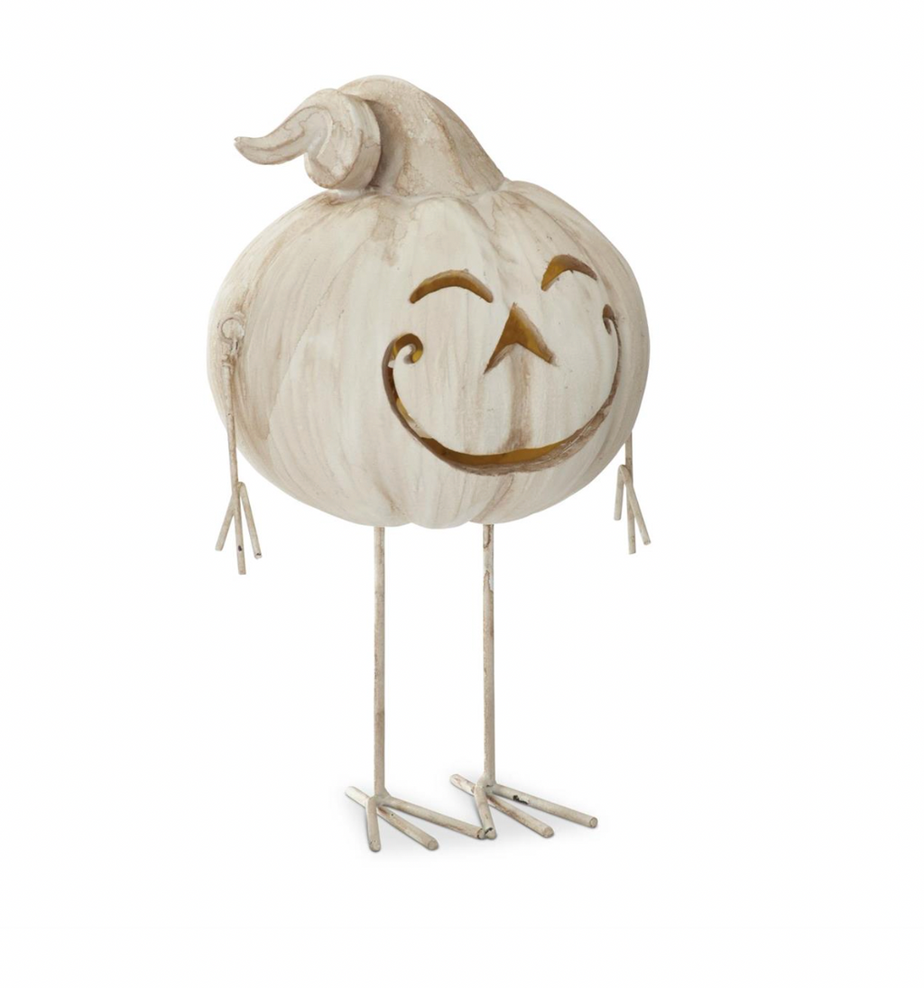 8.25" & 8"  Natural LED Pumpkins - SET OF 2