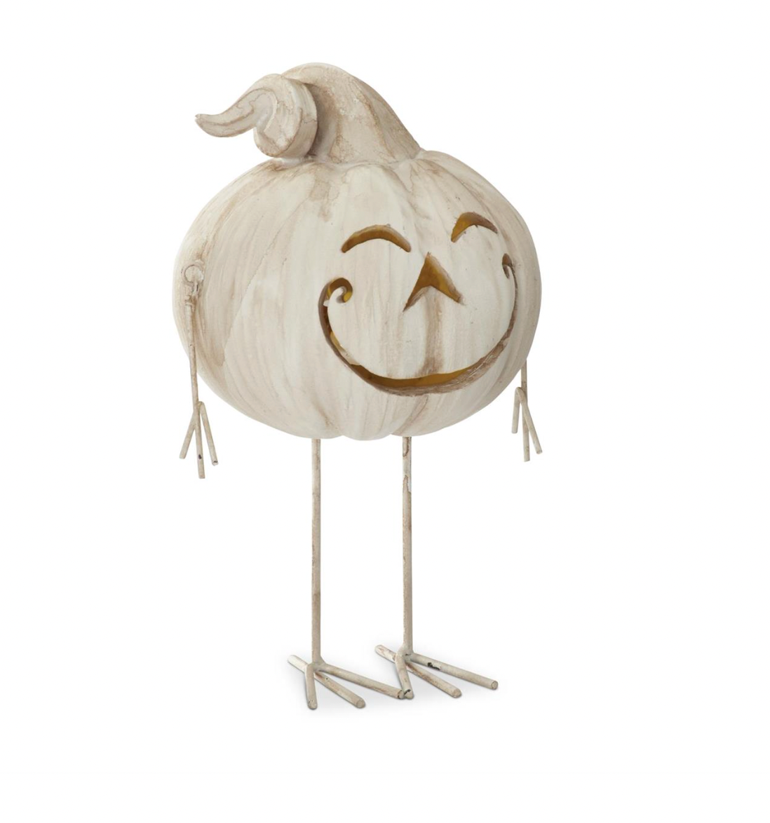 8.25" & 8"  Natural LED Pumpkins - SET OF 2
