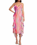Watercolor Chiffon Dress