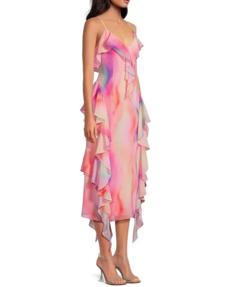 Watercolor Chiffon Dress