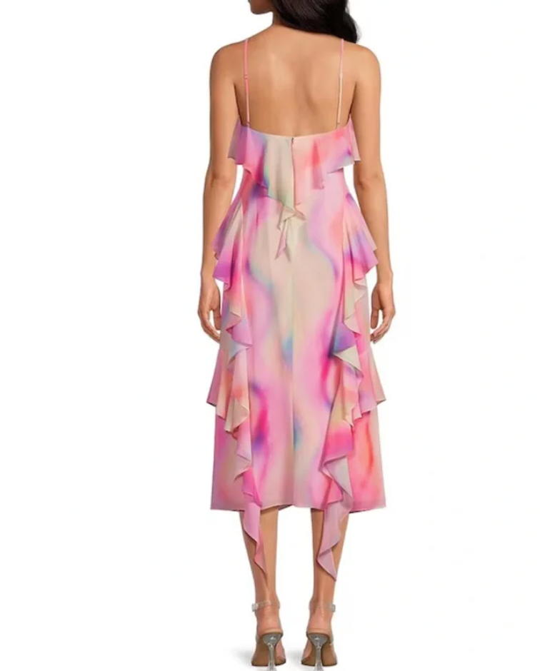 Watercolor Chiffon Dress