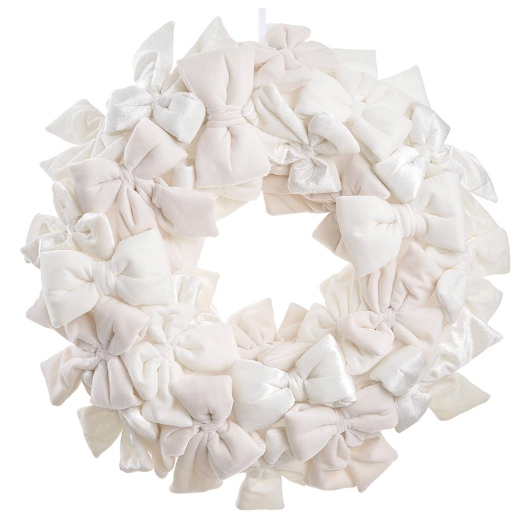 24" Velvet Bow Wreath