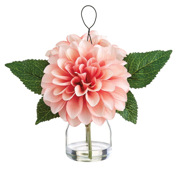 8" Dahlia in Glass Vase