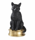8.75" Black Cat Taper Candleholder
