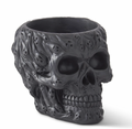 6.25" Handcrafted Black Resin Ghost Face Skull Bowl