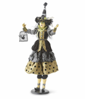 26.5" Endora Witch Gray Green and Black Dot Dress