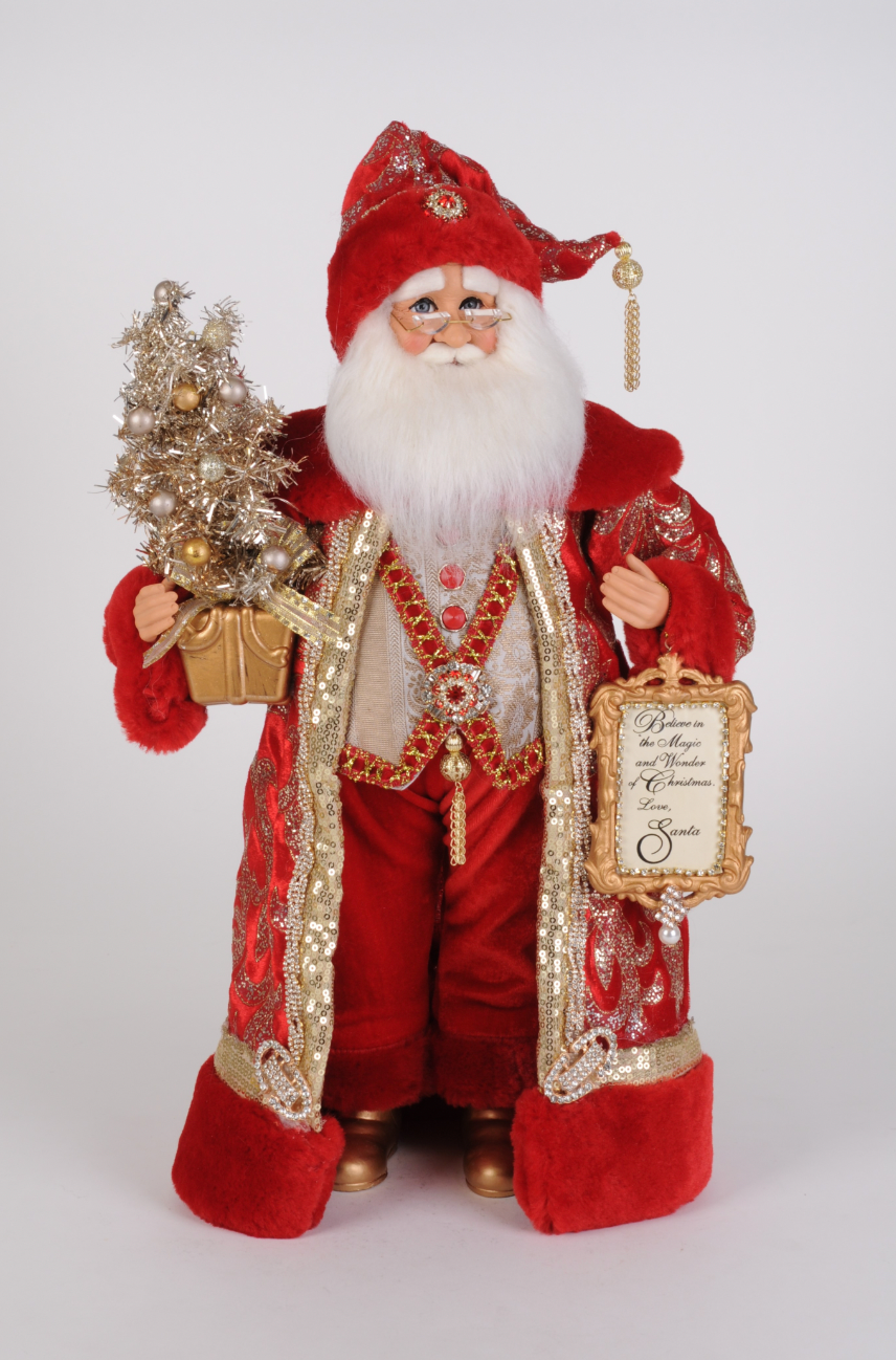Christmas Carousel Collection - 19" Lighted Jeweled Santa