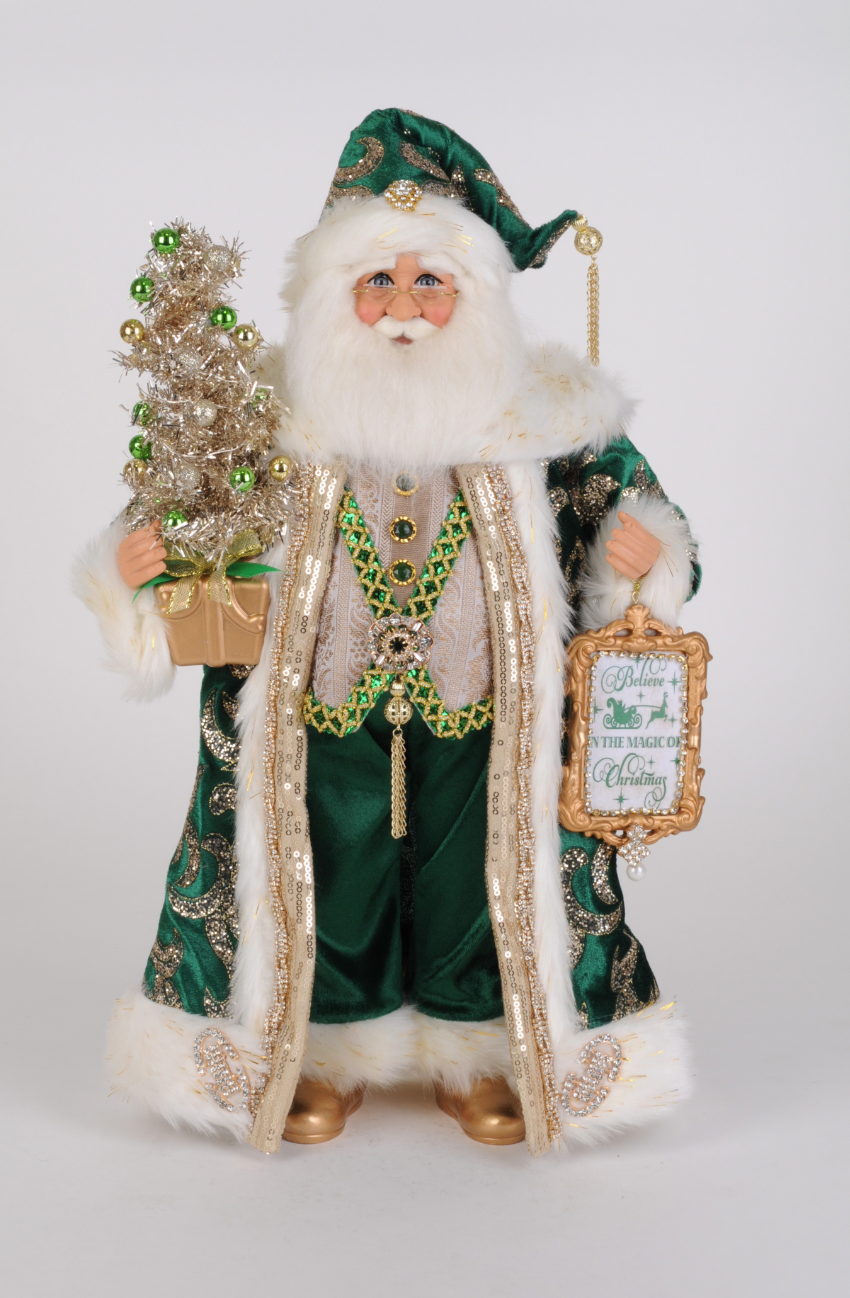 Christmas Carousel Collection - 19" Jade Elegance Santa