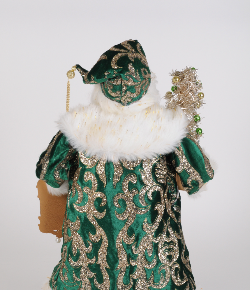Christmas Carousel Collection - 19" Jade Elegance Santa