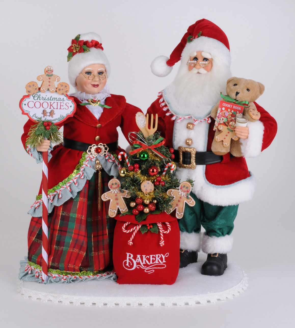 20" Lighted Claus Cookie Bakery
