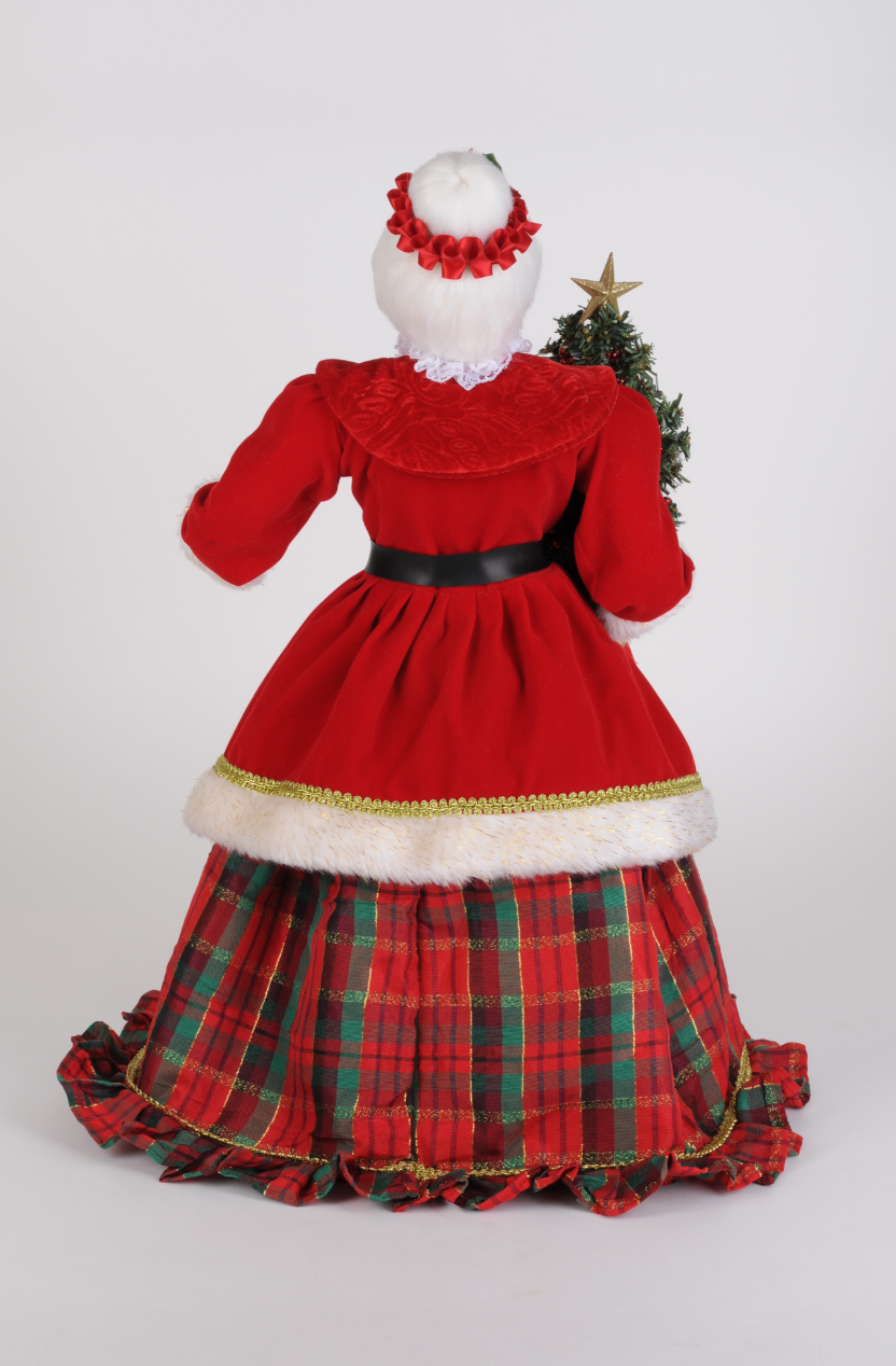 Christmas Carousel Collection - Lighted 20" Traditional Mrs. Claus