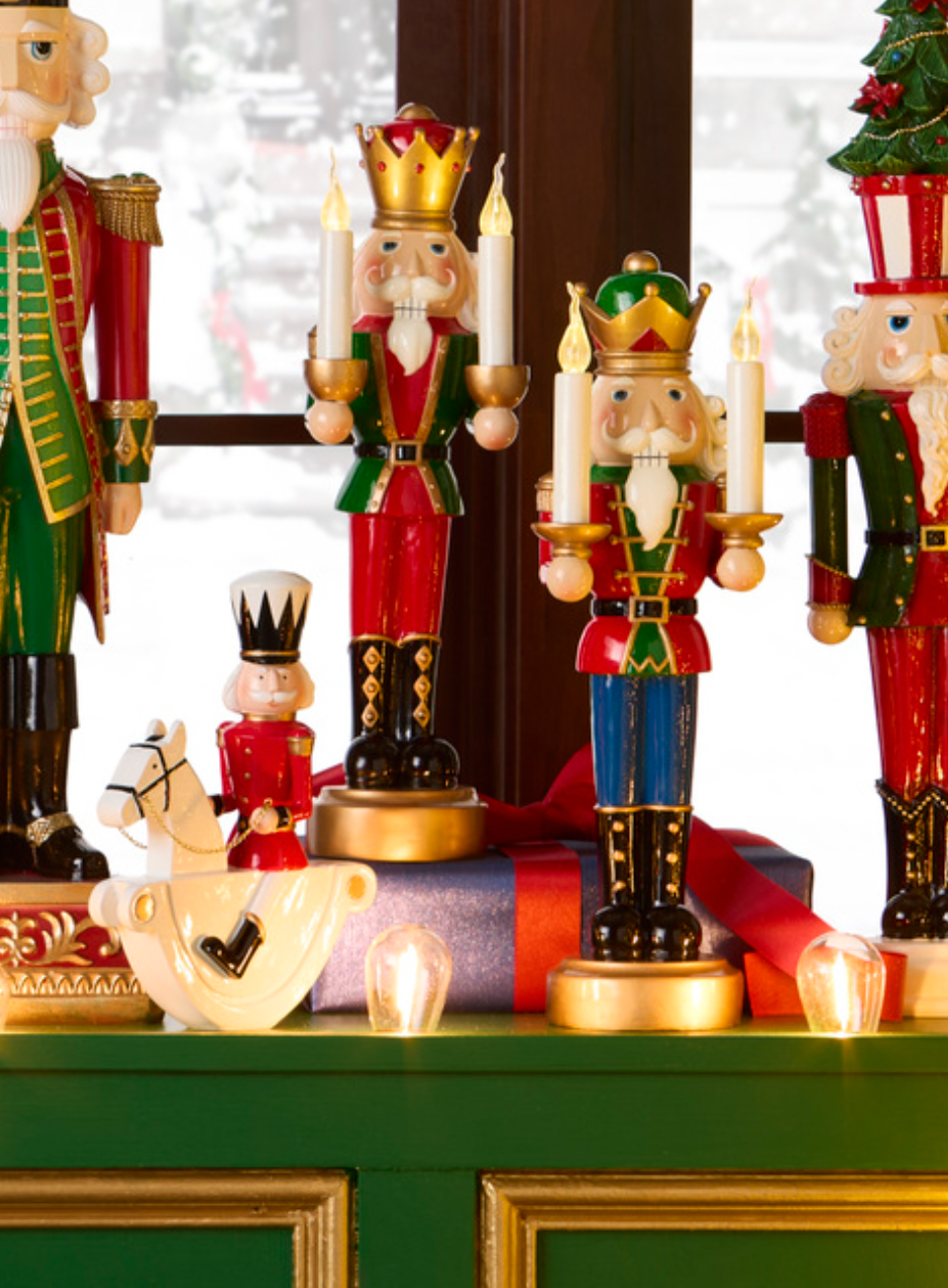 Christmas Carousel Collection - 16.25" Lighted Nutcracker - SET OF 2