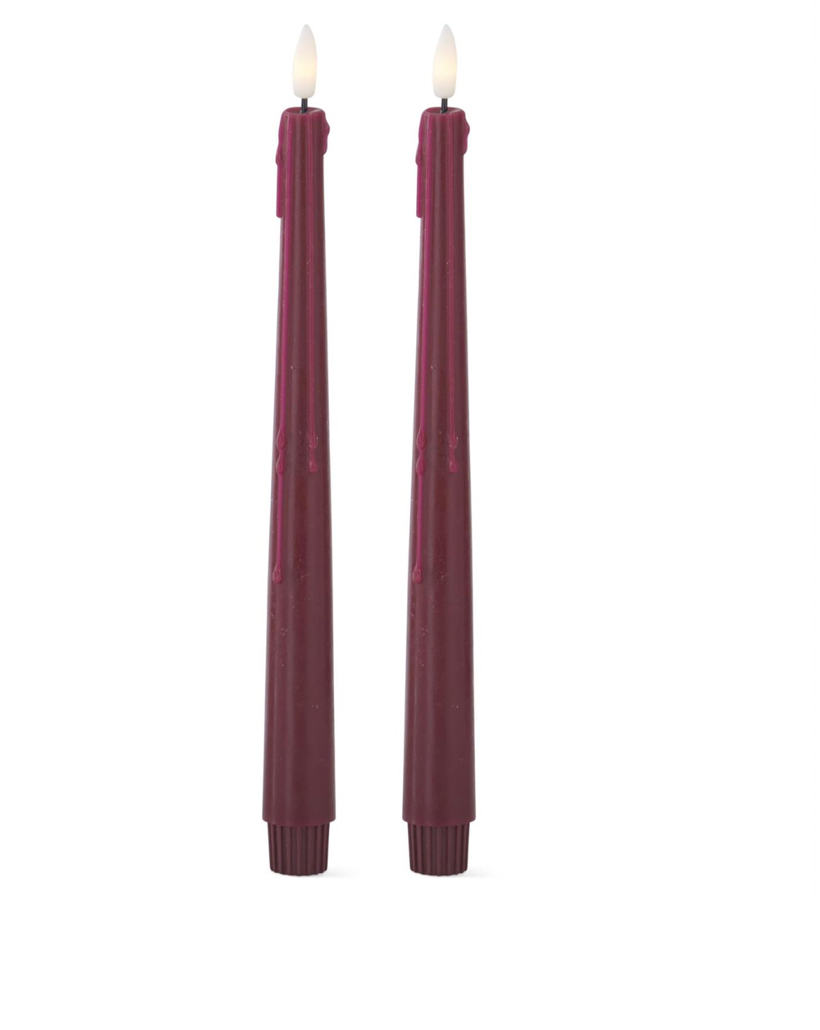 Christmas Carousel Collection - 11.5 Inch Cream LED Drip Taper Candles
