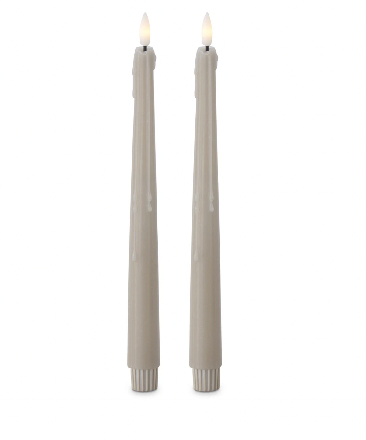 Christmas Carousel Collection - 11.5 Inch Cream LED Drip Taper Candles