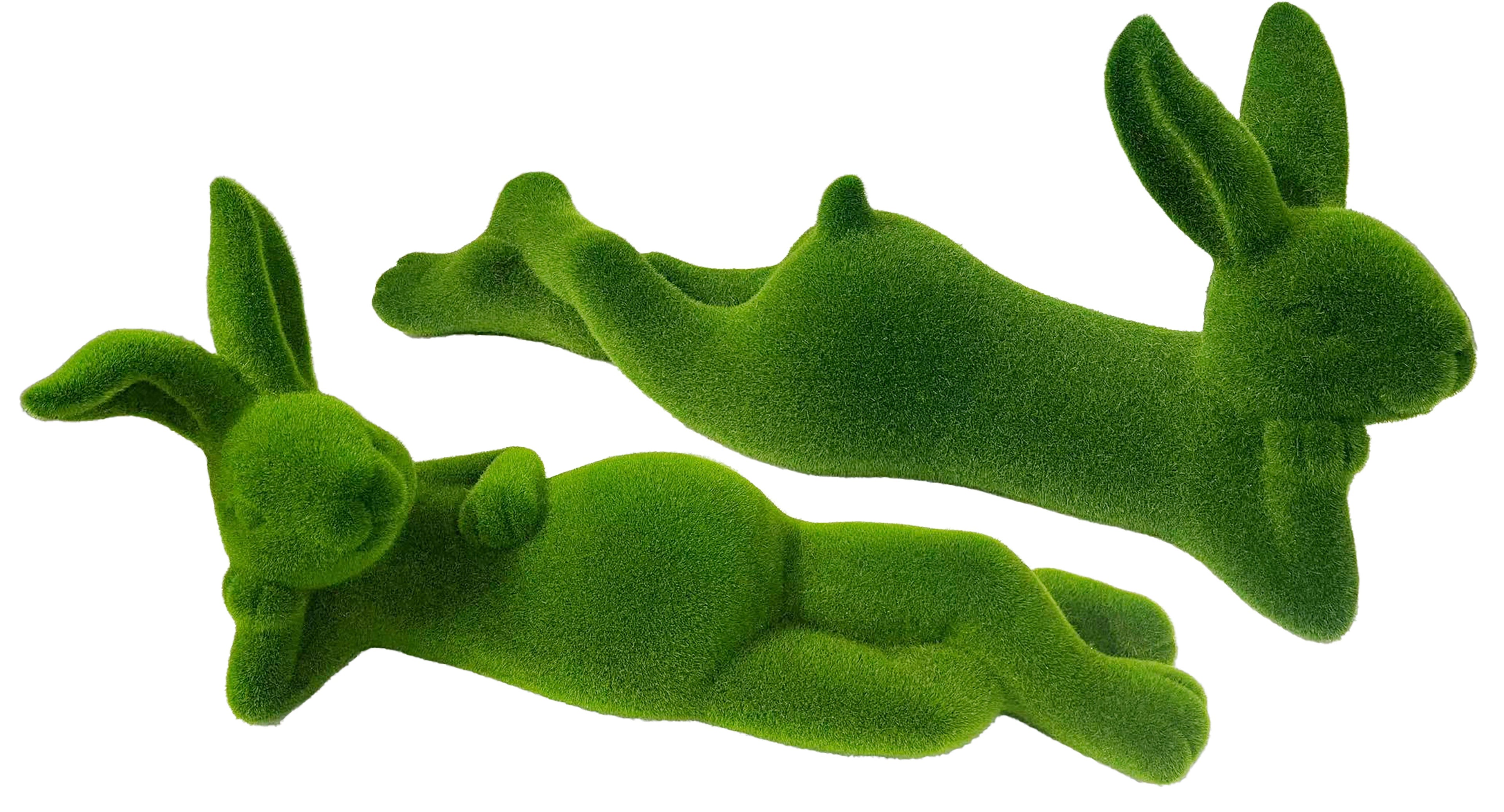 28" RESTING GREEN MOSSY BUNNY